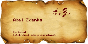 Abel Zdenka névjegykártya